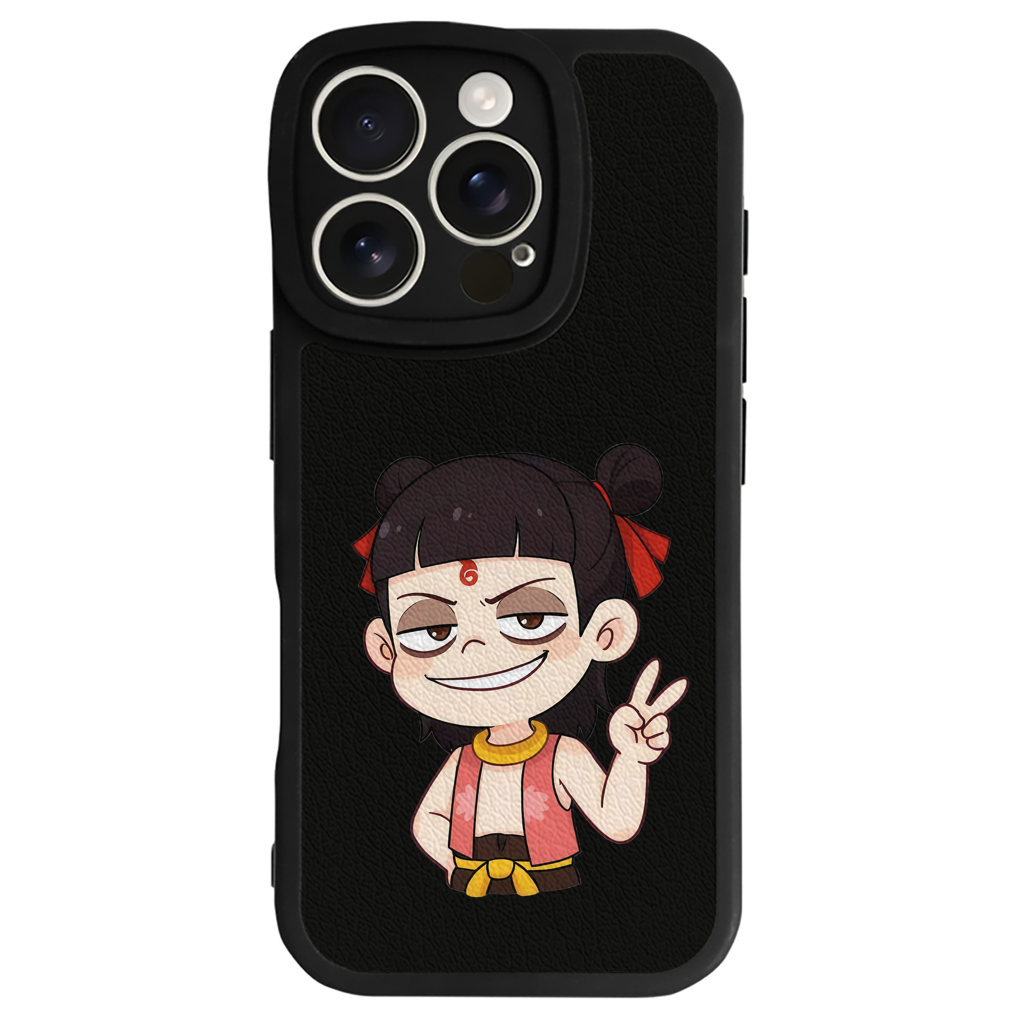 （画像用） Ne Zha 2 ナタ 魔童の大暴れ 【iPhone 16シリーズ対応】シリコンスマホケース（レザー調） 材質：シリコン